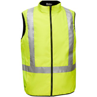Bisley&reg; X-Back Reversible Puffer Vest, High Visibility Lime-Yellow, Small, Polyester Distribution Jean Lapalme