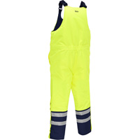 Salopette pour le froid extr&ecirc;me Bisley, Polyester, Petit, Jaune lime haute visibilit&eacute; Distribution Jean Lapalme
