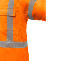 Bisley&reg; X-Back Long Sleeve Work Shirt with X-Airflow, Poly-Cotton, Small, High Visibility Orange Distribution Jean Lapalme