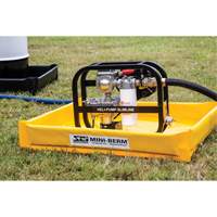 Yellow PVC Mini-Berm, 22 US gal. Capacity, 3' W x 3' L x 4" H Distribution Jean Lapalme