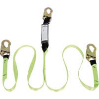 SA-54000-6 Shock Absorbing Lanyard, 6', Snap Hook Center, Snap Hook Leg Ends, Polyester Distribution Jean Lapalme