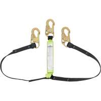 SA-64000-4 Shock Absorbing Lanyard, 4', Snap Hook Center, Snap Hook Leg Ends, Polyester Distribution Jean Lapalme