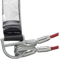 SA-55522-4 PVC-Coated Shock Absorbing Lanyard, 4', Form Hook Center, Snap Hook Leg Ends, Galvanized Steel Distribution Jean Lapalme