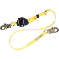 Adjustable Web Shock-Absorbing Lanyard, 6', Snap Hook Center, Snap Hook Leg Ends, Polyester Distribution Jean Lapalme