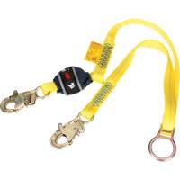 Tie-Back Web Shock-Absorbing Lanyard, 6', Snap Hook Center, Snap Hook Leg Ends, Polyester Distribution Jean Lapalme