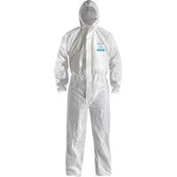 CoverMe XP1800  Type 5/6 Coveralls with Hood, Medium, White, Microporous Distribution Jean Lapalme