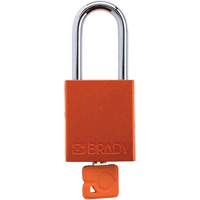 Cadenas de verrouillage de s&eacute;curit&eacute; Velocity Plus, Orange, Cl&eacute;s identiques, Aluminium, Largeur de 1-1/2" Distribution Jean Lapalme