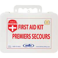 Trousse de premiers soins Shield, R&eacute;pond ou surpasse la norme CSA Z1220-24 type 2 environnements &agrave; faible risque, Petit (2-25 travailleurs) Distribution Jean Lapalme