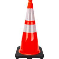 Premium Traffic Cone, 28", Orange, 4" & 6" Reflective Collar(s) Distribution Jean Lapalme