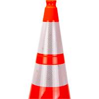 Premium Traffic Cone, 28", Orange, 4" & 6" Reflective Collar(s) Distribution Jean Lapalme