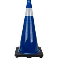 Premium Traffic Cone, 28", Blue, 4" Reflective Collar(s) Distribution Jean Lapalme