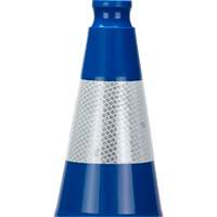 Premium Traffic Cone, 28", Blue, 4" Reflective Collar(s) Distribution Jean Lapalme
