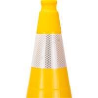 Premium Traffic Cone, 28", Yellow, 4" Reflective Collar(s) Distribution Jean Lapalme