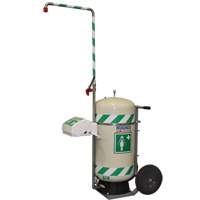 Douche d'urgence mobile et ind&eacute;pendant avec douche oculaire et faciale, Capacit&eacute; 30 gal., Conformit&eacute; Aucune Distribution Jean Lapalme