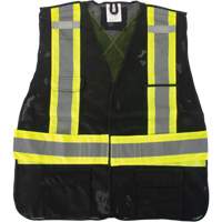 CSA Compliant Surveyor Vest, Black, Medium, Polyester Distribution Jean Lapalme