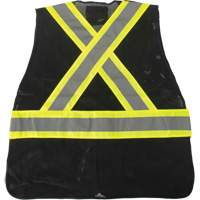 CSA Compliant Surveyor Vest, Black, Medium, Polyester Distribution Jean Lapalme