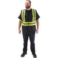 CSA Compliant Surveyor Vest, Black, Medium, Polyester Distribution Jean Lapalme