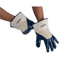 Gants &agrave; poignet de s&eacute;curit&eacute; de poids lourd, 11/2T-Grand, R&ecirc;vetement Nitrile, Enveloppe en Coton Distribution Jean Lapalme