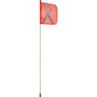 Tige de s&eacute;curit&eacute; robuste, Fixation Filet&eacute;, Hauteur 5', Orange avec X r&eacute;fl&eacute;chissant Distribution Jean Lapalme