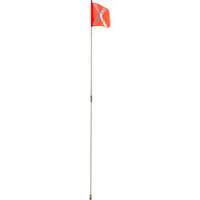Tige de s&eacute;curit&eacute; robuste, Fixation Filet&eacute;, Hauteur 8', Orange avec X r&eacute;fl&eacute;chissant Distribution Jean Lapalme