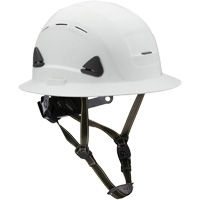 Casque Fibre Metal de style escalade avec bordure compl&egrave;te, R&eacute;pond aux normes CSA type 2, Suspension Rochet, Ventil&eacute; Distribution Jean Lapalme