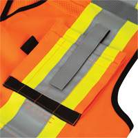 6680 Veste d'arpenteur antimicrobienne haute visibilit&eacute; avec dos en maille, Orange haute visibilit&eacute;, Petit, Polyester Distribution Jean Lapalme