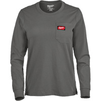 T-shirt &agrave; manches longues avec poches GRIDIRON, Femmes, T-petit, Gris Distribution Jean Lapalme
