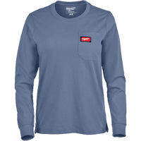T-shirt &agrave; manches longues avec poches GRIDIRON, Femmes, T-petit, Bleu Distribution Jean Lapalme