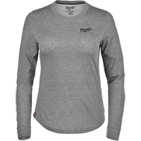 T-shirt hybride &agrave; manches longues FREEFLEX, Femmes, T-petit, Gris Distribution Jean Lapalme