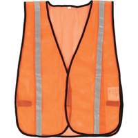 Compact Mesh Safety Vest, High Visibility Orange, Polyester Distribution Jean Lapalme