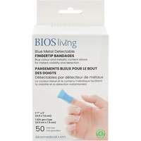 Bandages bleus, Bout de doigt, 3", Tissu d&eacute;tectable, St&eacute;rile Distribution Jean Lapalme