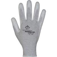 Gants blancs KnitActiv dissipatifs &eacute;lectrostatiques et peu pelucheux, 5, R&ecirc;vetement Polyur&eacute;thane, Calibre 13, Enveloppe en Nylon/Coton Distribution Jean Lapalme