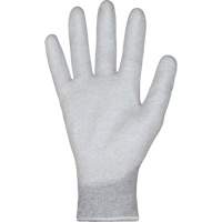 Gants blancs KnitActiv dissipatifs &eacute;lectrostatiques et peu pelucheux, 5, R&ecirc;vetement Polyur&eacute;thane, Calibre 13, Enveloppe en Nylon/Coton Distribution Jean Lapalme