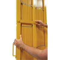 Barri&egrave;re extensible, 84" h x 20' lo, Jaune Distribution Jean Lapalme