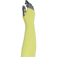 Manchette r&eacute;sistante &agrave; la coupe &agrave; pli unique Kut Gard avec ouverture pour le pouce, Aramide/ATA, 10", ASTM ANSI niveau A4, Jaune Distribution Jean Lapalme