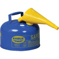 Safety Can for Kerosene with Funnel, Type I, Galvanized Steel, 2.5 US gal., Blue, FM Approved/UL/ULC Listed Distribution Jean Lapalme