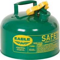 Safety Can for Combustibles, Type I, Galvanized Steel, 2.5 US gal., Green, FM Approved/UL/ULC Listed Distribution Jean Lapalme