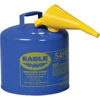 Safety Can for Kerosene with Funnel, Type I, Galvanized Steel, 5 US gal., Blue, FM Approved/UL/ULC Listed Distribution Jean Lapalme