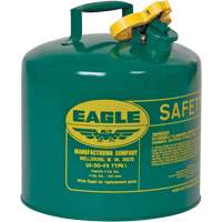 Safety Can for Combustibles, Type I, Galvanized Steel, 5 US gal., Green, FM Approved/UL/ULC Listed Distribution Jean Lapalme