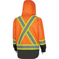 Parka de s&eacute;curit&eacute; d'hiver imperm&eacute;able 7-en-1 5056 Pioneer Yukon, Polyester, Noir/Orange haute visibilit&eacute;, T-petit Distribution Jean Lapalme