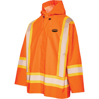 R804 Hurricane Rain Jacket, Small, High Visibility Orange Distribution Jean Lapalme