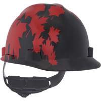 Specialty V-Gard&reg; Hard Hat, Ratchet Suspension, Black/Red Distribution Jean Lapalme