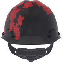 Specialty V-Gard&reg; Hard Hat, Ratchet Suspension, Black/Red Distribution Jean Lapalme