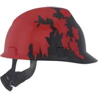 Specialty V-Gard&reg; Hard Hat, Ratchet Suspension, Black/Red Distribution Jean Lapalme