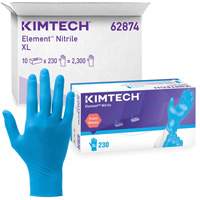Gants d'examen Kimtech Element, T-petit, Nitrile, 3,2 mils, Sans poudre, Bleu, Classe 2 Distribution Jean Lapalme