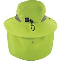 Chapeau de garde forestier 8934 Chill-Its avec prot&egrave;ge-nuque, petit/moyen, Lime haute visibilit&eacute; Distribution Jean Lapalme