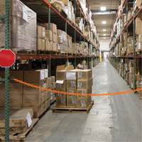 Magnetic Chain Barrier Warehouse Kit, Orange, 2" Link, 15' Length Distribution Jean Lapalme