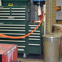 Magnetic Chain Barrier Warehouse Kit, Orange, 2" Link, 15' Length Distribution Jean Lapalme