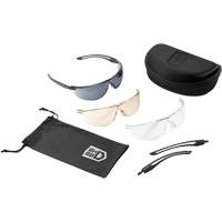 Ensemble de lunettes de s&eacute;curit&eacute; &agrave; protection balistique Gunfire 2.0, Lentille Transparent/Cuivre/Fum&eacute;e, Antibu&eacute;e/Anti-&eacute;gratignures, ANSI Z87+ Distribution Jean Lapalme