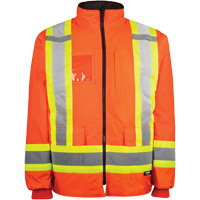 High-Visibility 7-in-1 Jacket, Polyester, High Visibility Orange, X-Small Distribution Jean Lapalme